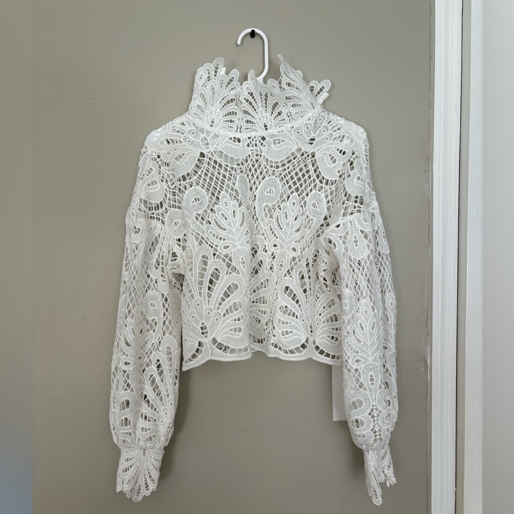 White crochet top